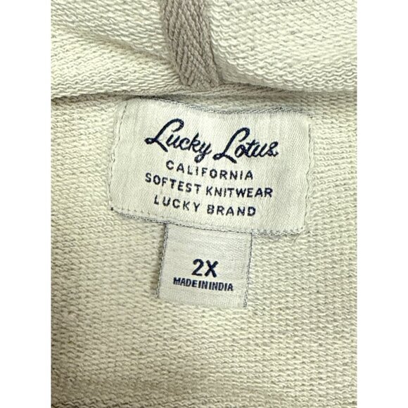 Lucky Lotus Brand Women's Sweatshirt Hoodie Embroidered Aztec Southwestern 2X - Picture 7 of 9